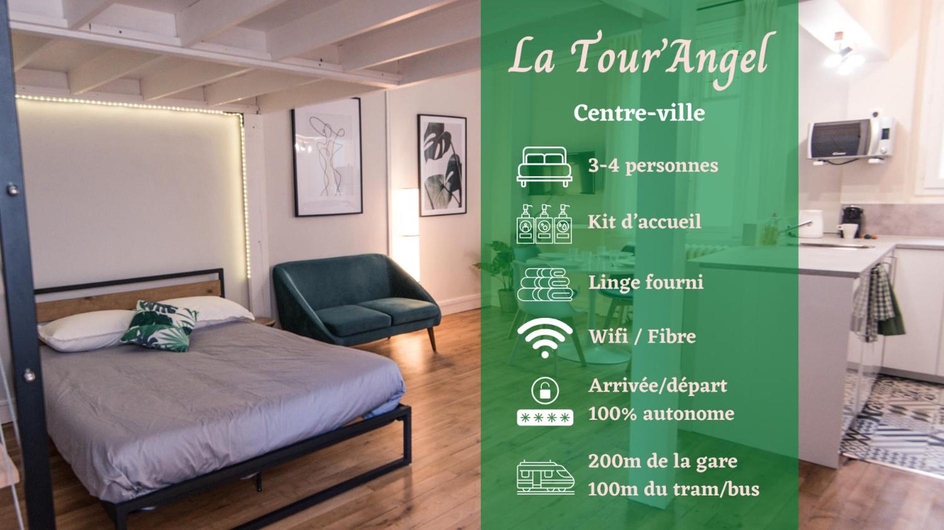 Hypercentre - Gare - La Tour'Angel Apartment Tours Exterior photo